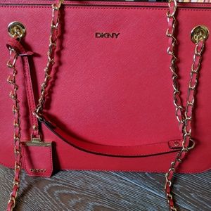 DKNY Saffiano Tote - RED